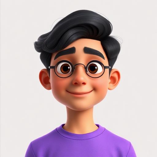 Calm Indian teen boy