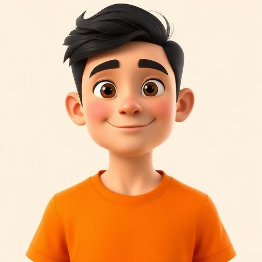 Calm Mexican teen boy