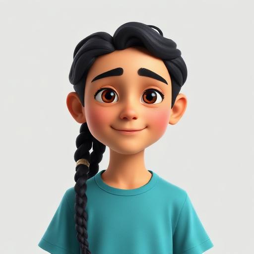 Calm Native American teen boy